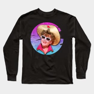 Jessica Fletcher- Retro Brush Paint Long Sleeve T-Shirt